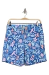 Vintage Summer 4-way Stretch Volley Swim Trunk In Navy