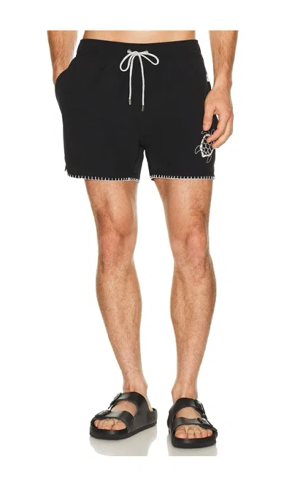 Vintage Summer Embroidered Shortie Volley In Black