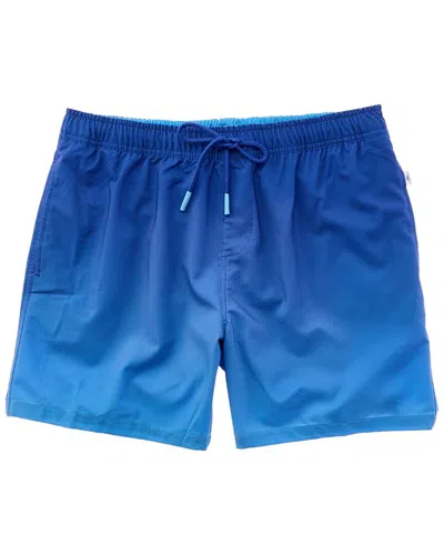 Vintage Summer Gradient Performance Volley Swim Short In Blue