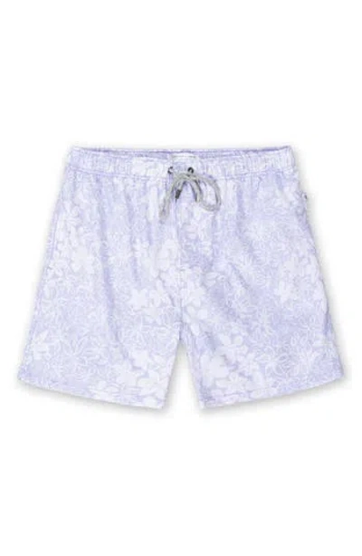 Vintage Summer Kids' Print Swim Shorts In Purple
