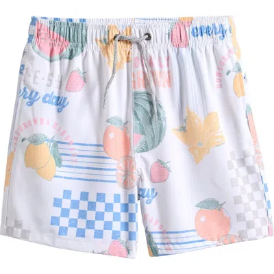 Vintage Summer Kids' Volley Swim Trunks In Ivory