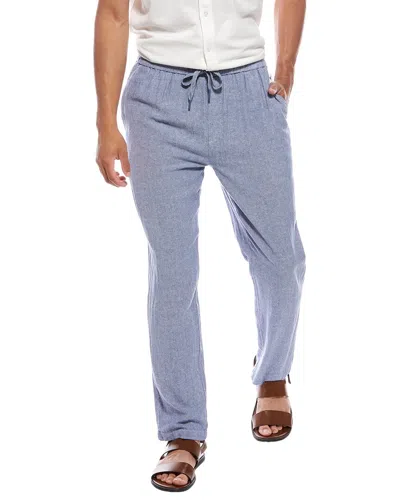 Vintage Summer Linen-blend Pant In Blue
