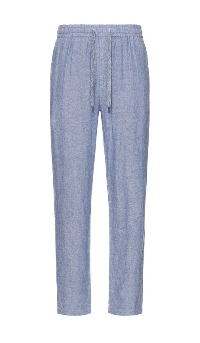 Vintage Summer Linen Pant In Navy