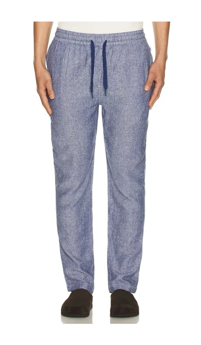 Vintage Summer Linen Pants In Blue