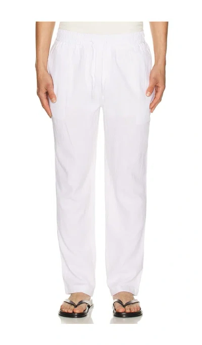 Vintage Summer Linen Pants In White
