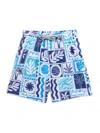 Vintage Summer Little Boy's & Boy's Printed Drawstring Shorts In Navy