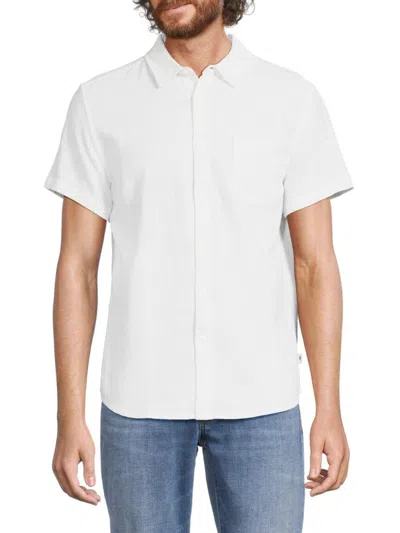 Vintage Summer Men's Linen Blend Shirt In White