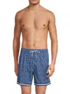 Vintage Summer 4-way Stretch Volley Swim Trunk In Navy