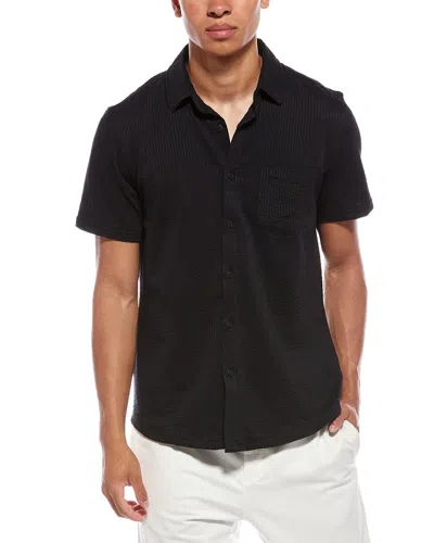 Vintage Summer Performance Seersucker Shirt In Black