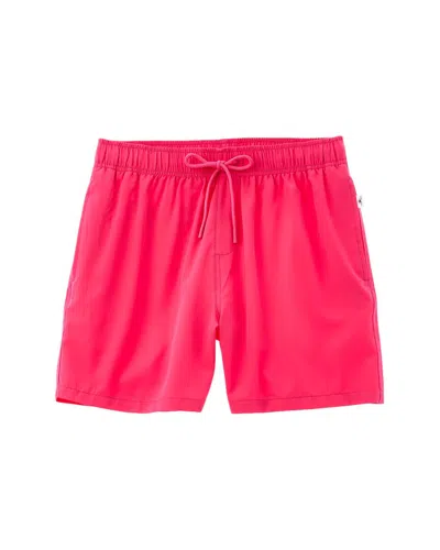 Vintage Summer Performance Stretch Landed Volley Swim Trunk In Pink