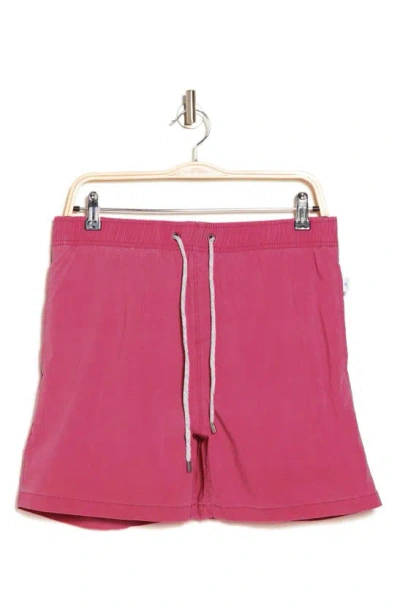 Vintage Summer Performance Stretch Swim Shorts In Pink