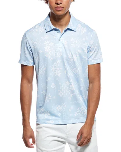Vintage Summer Performance Tech Polo Shirt In Blue