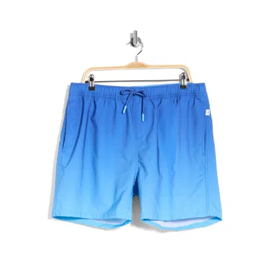 Vintage Summer Performance Volley Swim Trunks In Blue