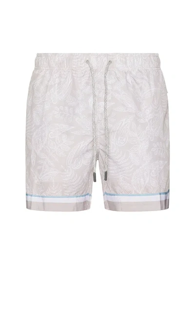 Vintage Summer Ponji Swim Volley Swim Short In Brown