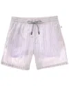 Vintage Summer Ponji Volley Swim Trunk In Gray