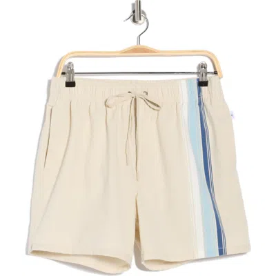 Vintage Summer Poolside Stretch Volley Swim Shorts In Brown