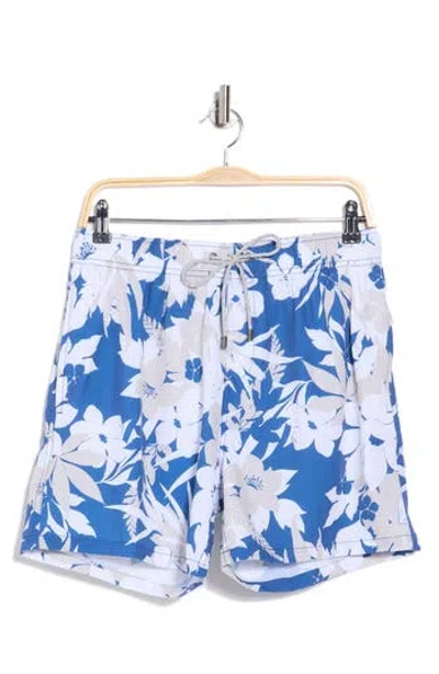 Vintage Summer Poolside Stretch Volley Swim Trunks