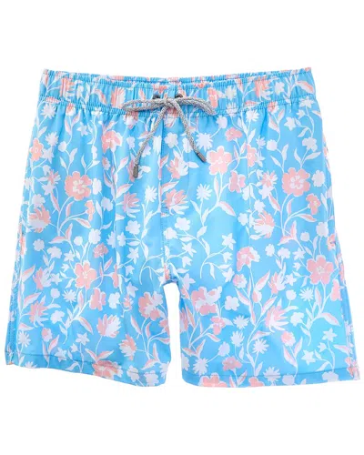 Vintage Summer Seersucker Swim Short In Multi