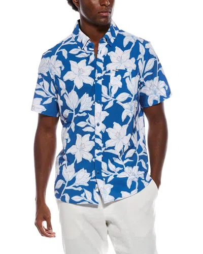 Vintage Summer Seersucker Shirt In Animal Print