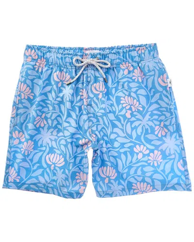 Vintage Summer Seersucker Swim Short In Multi