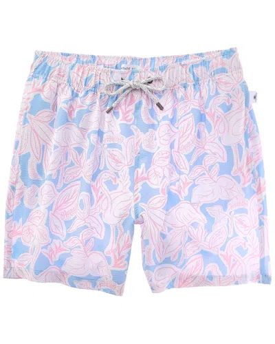 Vintage Summer Seersucker Swim Short In Multi