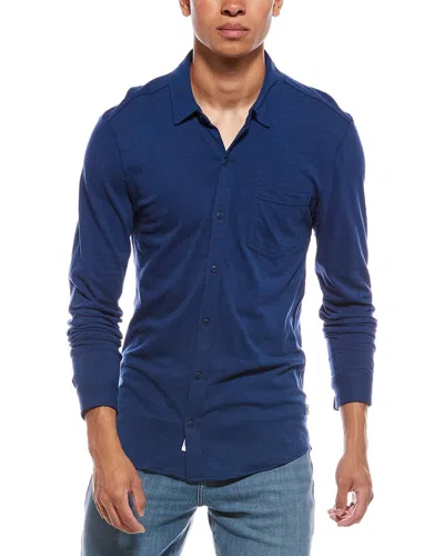 Vintage Summer Slub Shirt In Blue