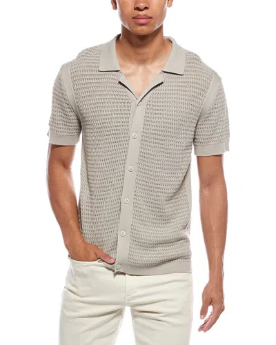 Vintage Summer Sweater Camp Shirt In Gray