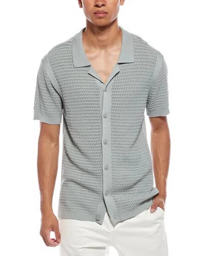 Vintage Summer Sweater Camp Shirt In Gray