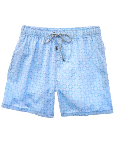 Vintage Summer Swim Short In Blue
