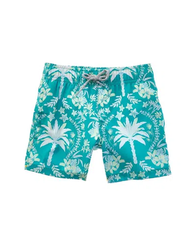 Vintage Summer Kids' Swim Short In Blue
