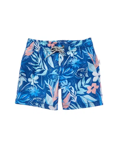Vintage Summer Kids' Swim Short In Blue