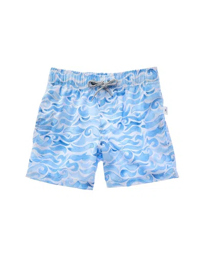 Vintage Summer Kids' Swim Short In Blue