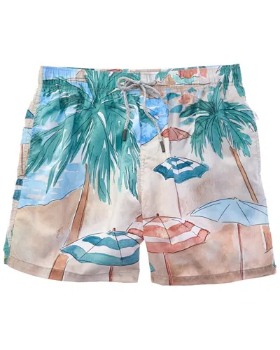 Vintage Summer Swim Short In Multi