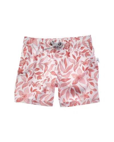 Vintage Summer Swim Short In Red