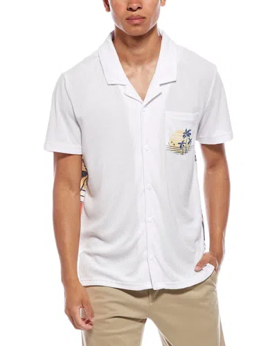 Vintage Summer Towel Terry Shirt In White