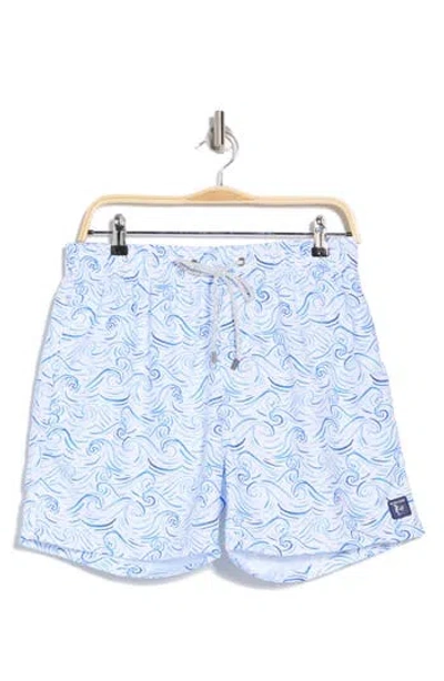 Vintage Summer Volley Swim Shorts In White