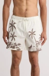 Vintage Summer 4-way Stretch Volley Swim Trunk