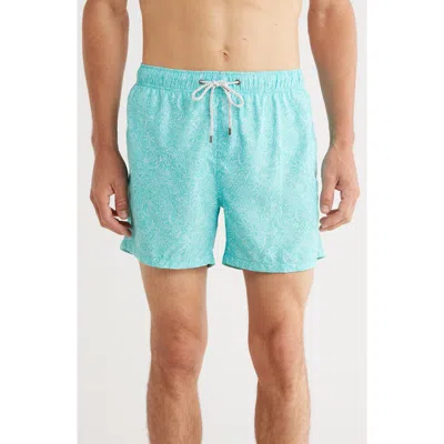 Vintage Summer Volley Swim Shorts In Blue