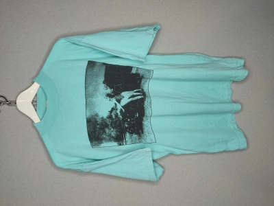 Pre-owned Vintage T-shirt With Romantic Print Y2k In Blue