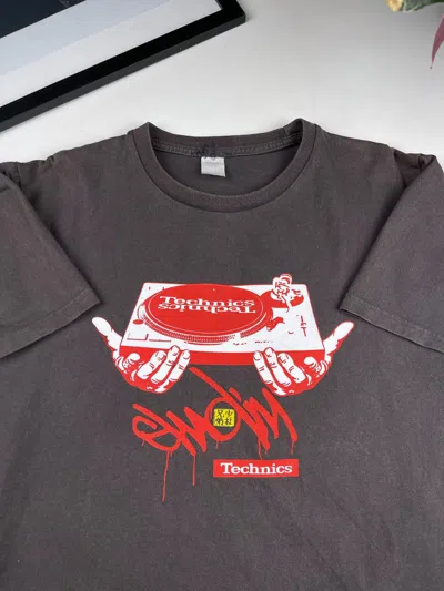 Pre-owned Vintage Technics Dj 90's  Shirt Aphex Twin Techno Electro In Sand