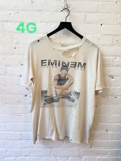 Pre-owned Vintage Thrashed Eminem Show Tee Size L In White
