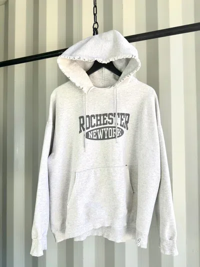 Pre-owned Vintage Thrashed Rochester New York Sweatshirt In Grey