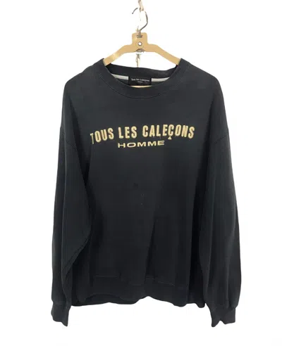 Pre-owned Vintage Tous Le Calecons Homme Spellout Distress Sweatshirt In Multicolor