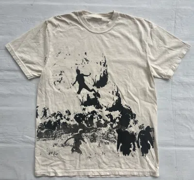 Pre-owned Vintage “troubled” Tee Read Description In Cream