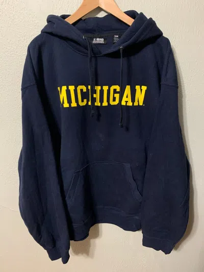 Pre-owned Vintage U Of Michigan Sweatshirt 4xl Oversized In Navy
