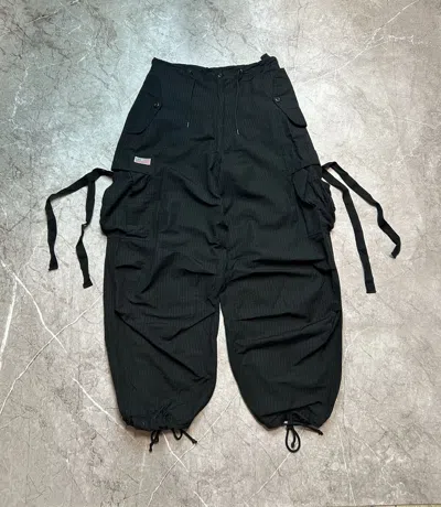 Pre-owned Vintage Ufo Cargo Pants Multipocket Bondage In Black