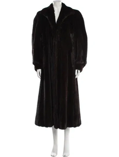 Pre-owned Vintage - Unbranded 1980's Mink Fur Coat In Black