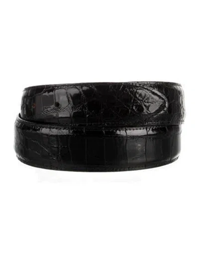Pre-owned Vintage - Unbranded Alligator Belt Kit In Black