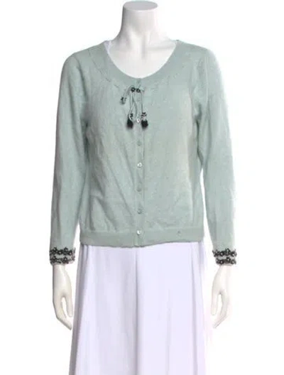 Pre-owned Vintage - Unbranded Angora V-neck Sweater In Blue