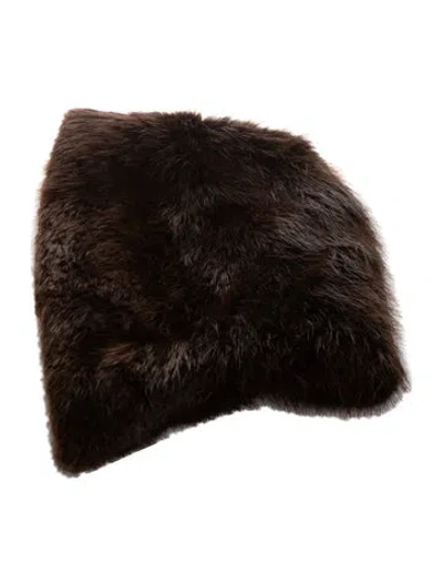 Pre-owned Vintage - Unbranded Beaver Fur Hood In Brown